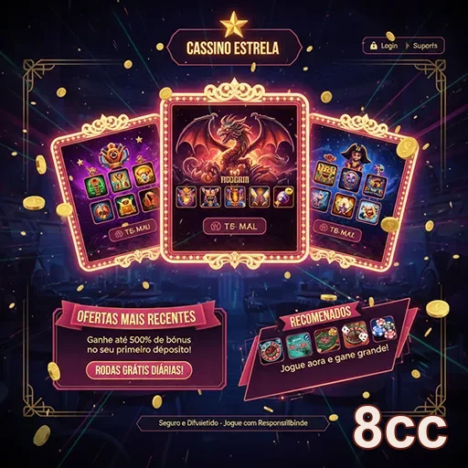 Ofertas do cassino Estrela no site 8cc, com jogos e promoções imperdíveis.