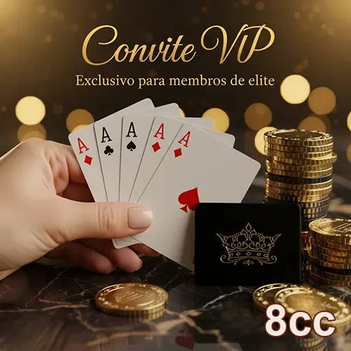 Convite VIP dos serviços oferecidos pelo site 8cc destacando sofisticação e exclusividade.